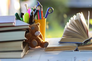 educaion kitap yığın sayfa açık