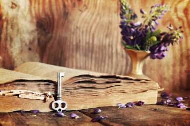 ahşap masa anahtar fotoğraf retro kitabı sctrathes etkisi