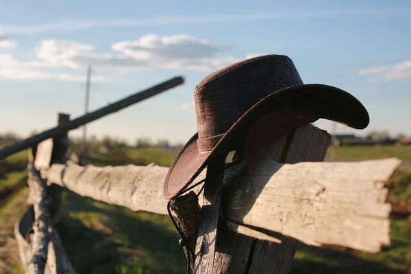 Recinzione cappello cowboy — Foto Stock