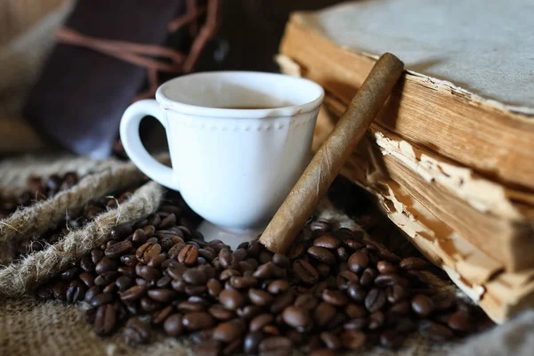 Coffee bean rope book — Stock Photo, Image