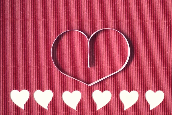 Heart shape paper red — Stock Photo, Image