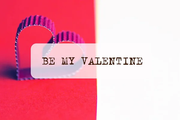 Texto en forma de corazón sea mi día de San Valentín —  Fotos de Stock