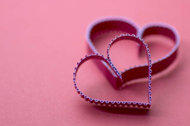 Kalp şekli kağıt kırmızı