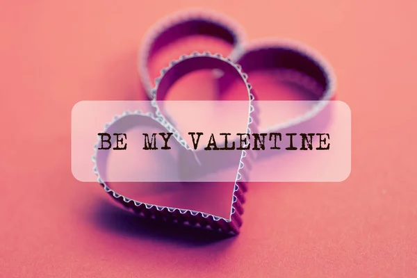 Heart shape text be my valentine — Stock Photo, Image