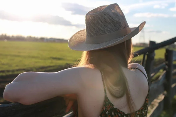 Cowgirl hatt natur — Stockfoto