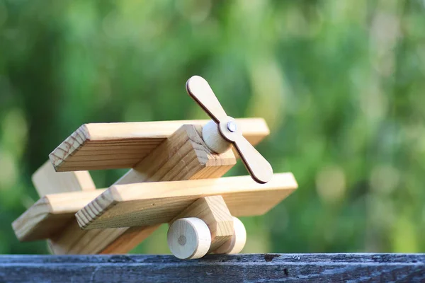 wooden toy airplane