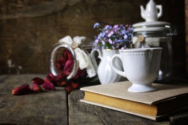 Vintage tea gül kuru yaprağı