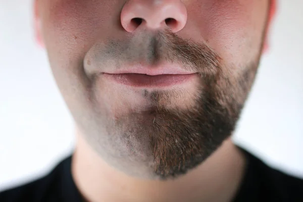 Bearded man shaving — Stock Photo, Image