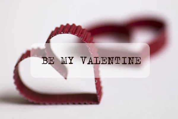 Heart shape text be my valentine — Stock Photo, Image