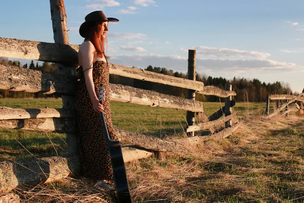 Cowgirl hatt natur — Stockfoto