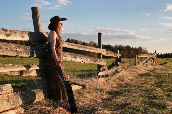 Cowgirl hatt natur — Stockfoto