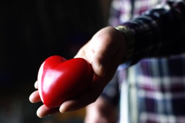 Erkek el valentine kalp hediye