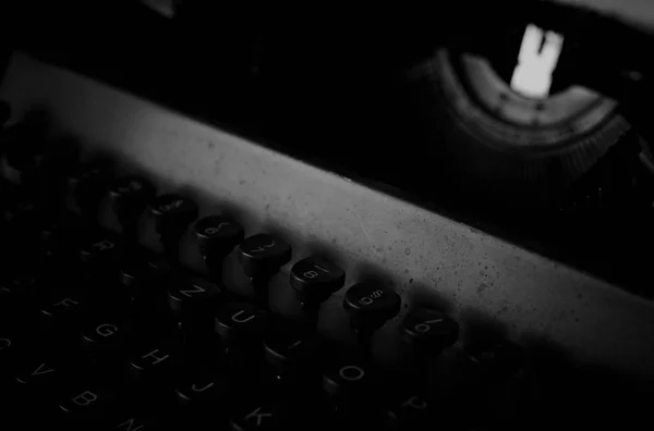 Black and white retro typewriter letter — Stock Photo, Image