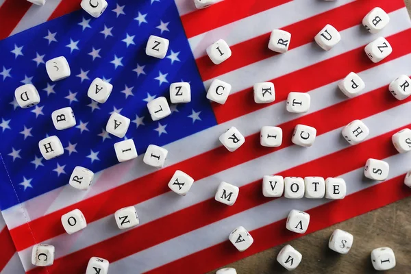 Election simbol on usa flag — Stock Photo, Image