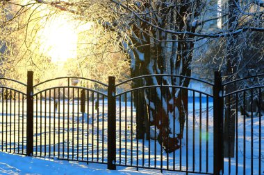 çit kapalı kar kış parkı