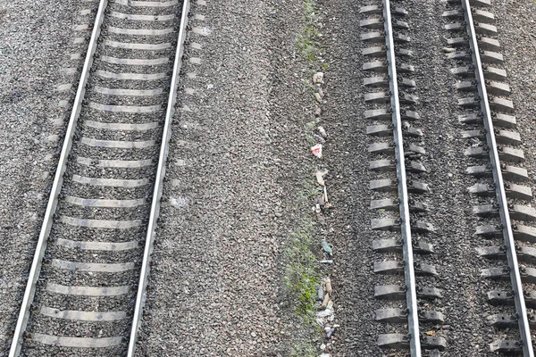 Trilhos ferroviários fundo — Fotografia de Stock