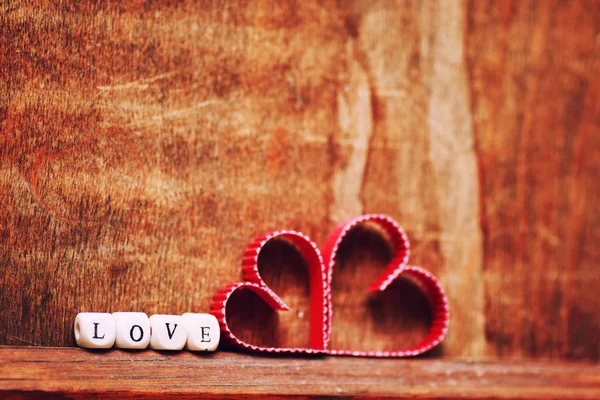 Háttér fa szív alakú szerelem — Stock Fotó