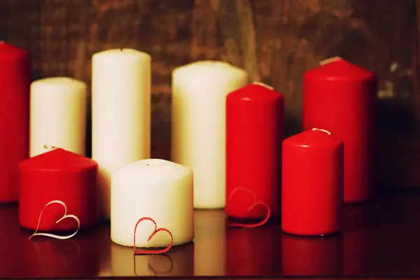 Svíčky sada láska — Stock fotografie