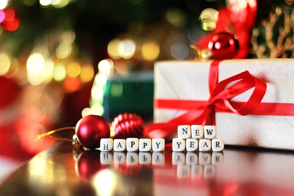 Gift christmas ball and train — Stock Photo, Image