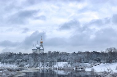 kış kar ağaç şehir kubbe üzerinde