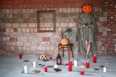 Kabak kafa canavar korku kapalı