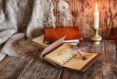 tüy ve roman yakın kitap bir mum