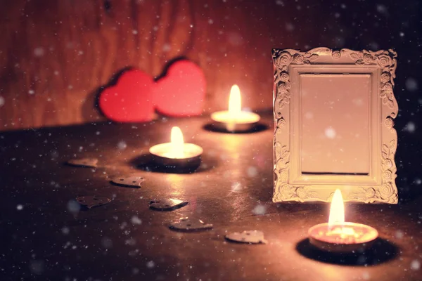 Винная свеча Валентинское сердце — стоковое фото