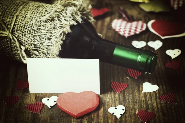 Vin kärlek hjärta form — Stockfoto