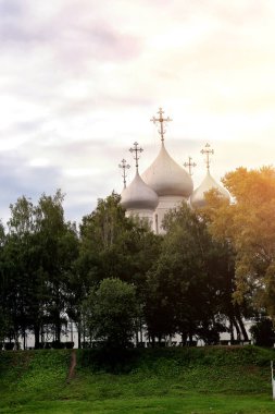 Katedral günbatımı ağaç üzerinde