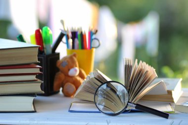 educaion kitap yığın sayfa açık