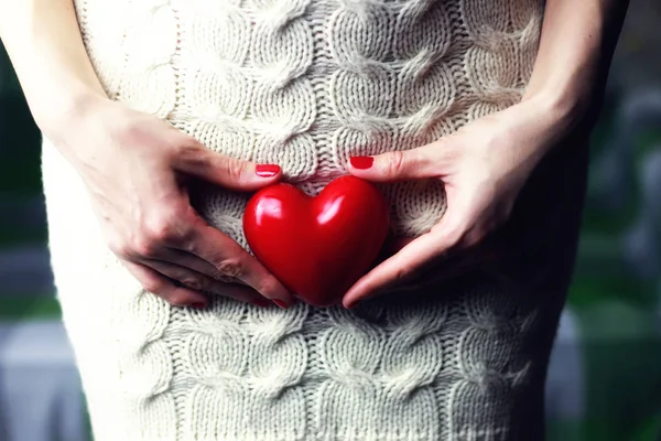 Woman holding heart — Stock Image Woman holding heart Stock Image