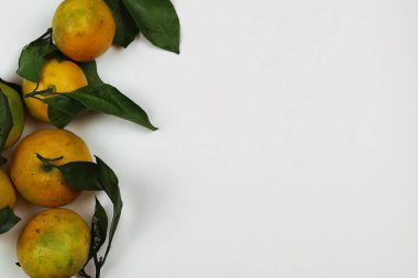 mandalina meyve beyaz izole