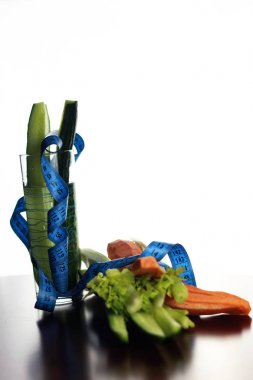 cam ile Sebze diyet mesaure