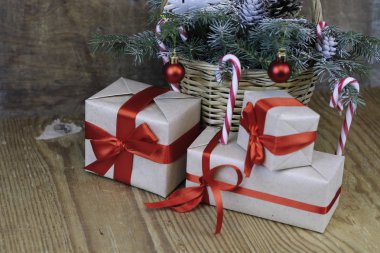 bir çam kozalağı Christmas dalları