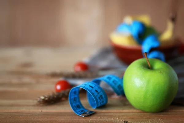 Petit déjeuner régime alimentaire fruit pomme centimètre — Photo