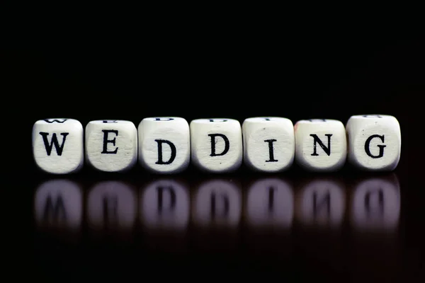 텍스트 결혼식 큐브 — 스톡 사진