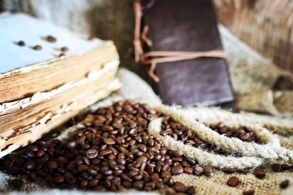 Coffee bean on textile background — Stock Photo, Image