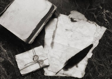 yaşlı retro makale ve kitap Dedektif araçlar backgro tablo