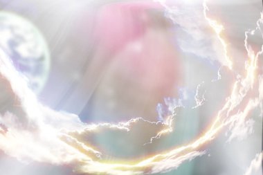 Alan arka plan soyut gezegenler ile