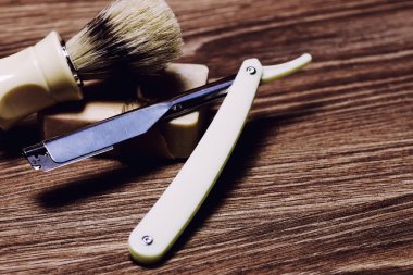 jilet gibi keskin sabun fırça retro