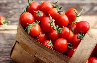 sepet hasat taze domates