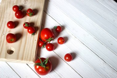 hasat taze domates üst