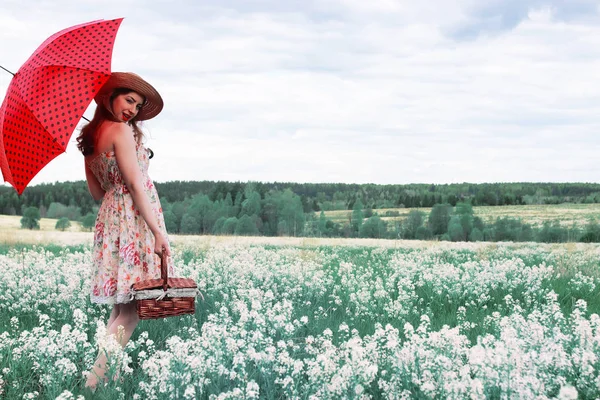 bir yaz çayır beyaz çiçek kız