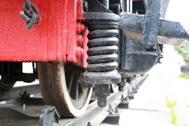 Vintage tren tren metal parçaların ayrıntıları