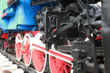 Vintage tren tren metal parçaların ayrıntıları