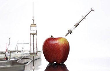 Genetiği değiştirilmiş gıdalar, elma pompalı kimyasal maddelerle