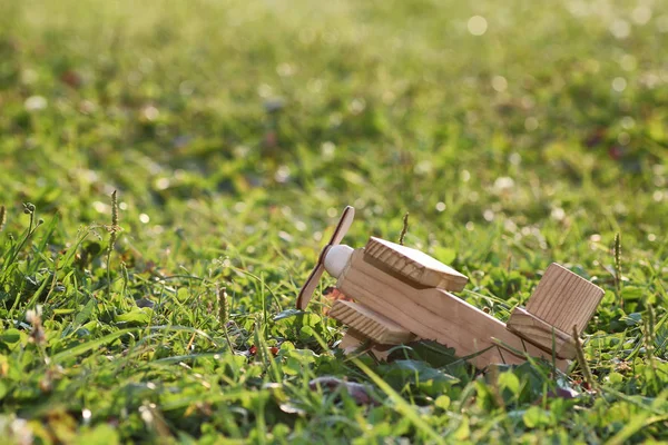 wooden toy airplane