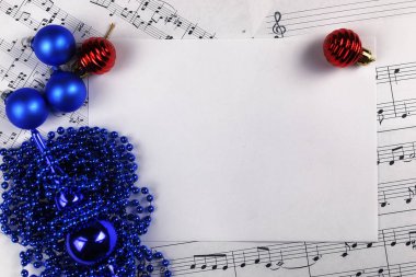 Noel ağacı süsleme tablo ve müzik ile sayfa değil