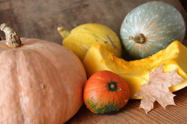 Kabak hasat masanın üstüne kesmek.