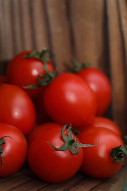 Taze parlak ve sulu domates mutfak